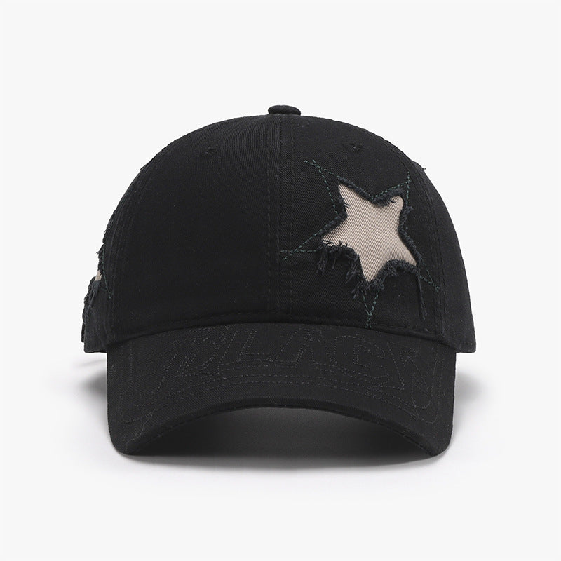 Adjustable Star Raw Hem Cap