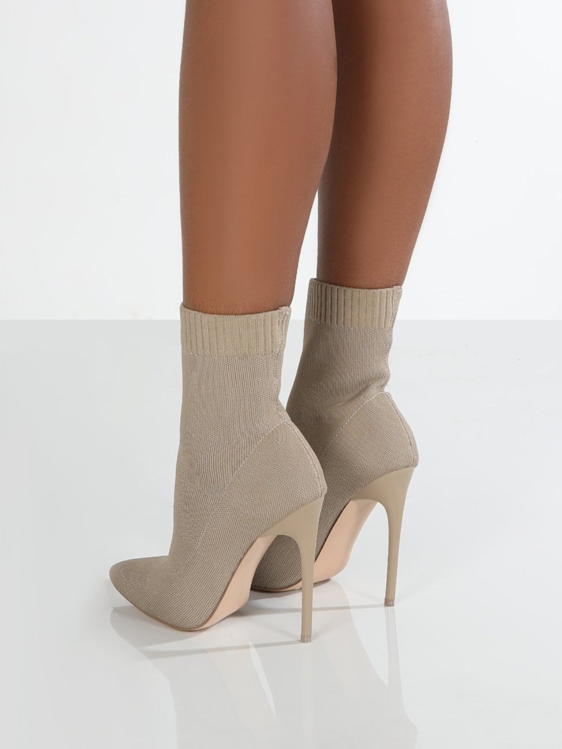 Mesh Point Toe Stiletto Boots