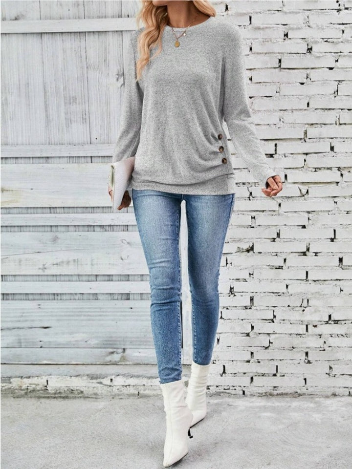 Round Neck Long Sleeve T-Shirt