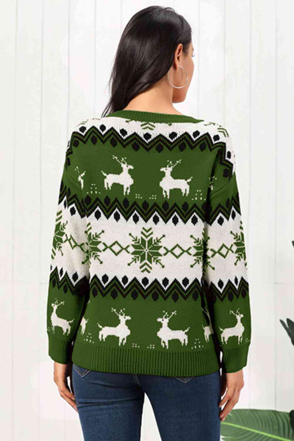 Reindeer Round Neck Sweater