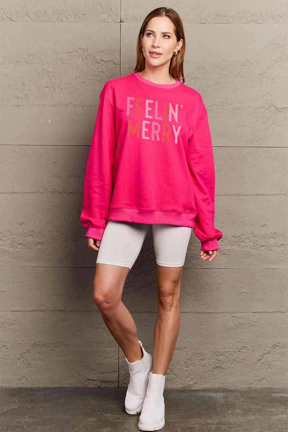 Simply Love Full Size Graphic Round Neck Sweatshirt